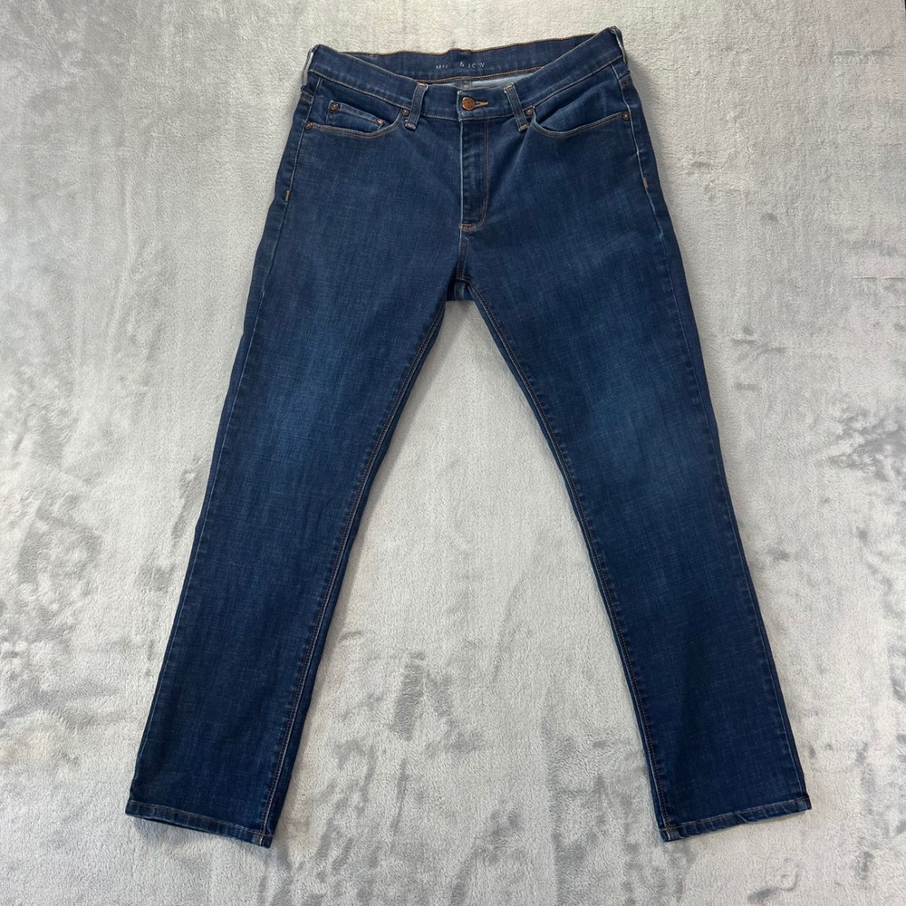 MOTT & BOW Crosby Slim Jeans Mens 32x30 Dark Indigo Blue Stretch NA-2871 Capsule
